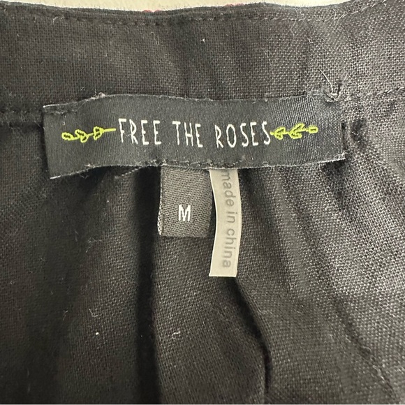 Free the Roses Black and Red Embellished A-line Dress size M - Picture 5 of 10